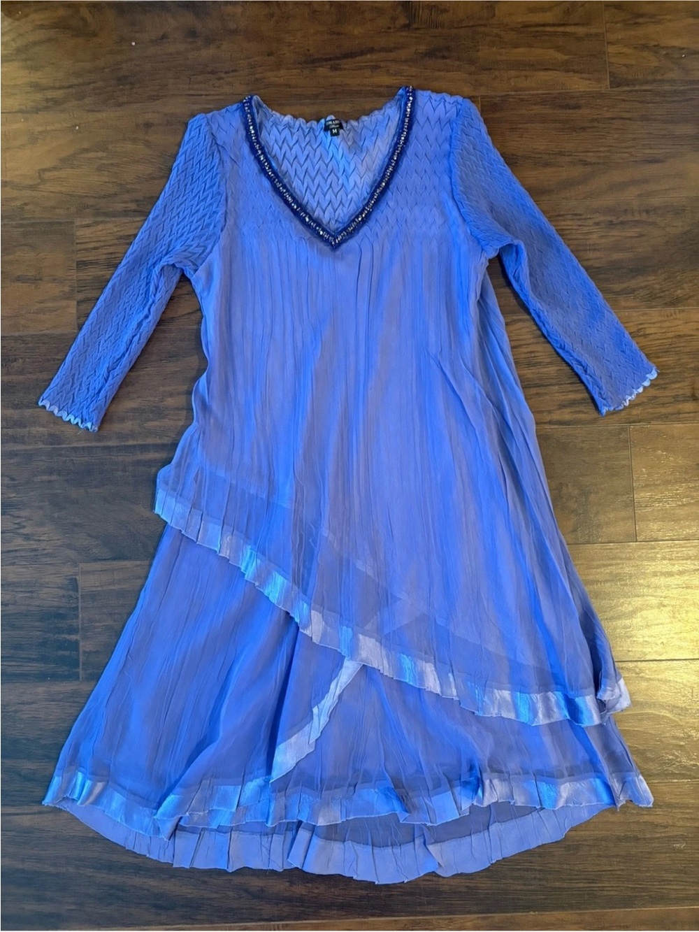 Komarov tiered dress in blue size M